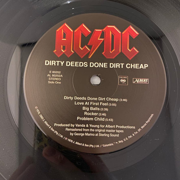 Used Vinyl AC/DC – Dirty Deeds Done Dirt Cheap LP USED VG++/NM 2003 Pressing J020524-10