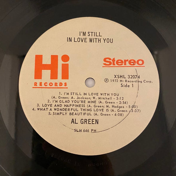 Used Vinyl Al Green – I'm Still In Love With You LP USED VG++/VG 1972 Pressing J092024-03