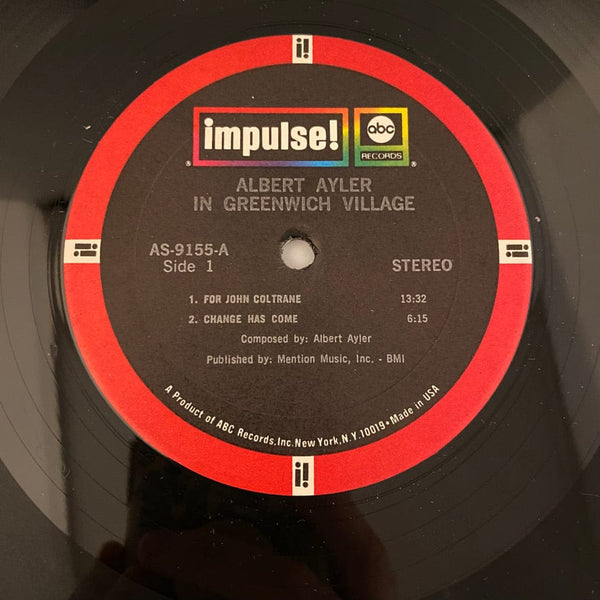 Used Vinyl Albert Ayler – In Greenwich Village LP USED VG++/VG+ 1968 Pressing J070524-20