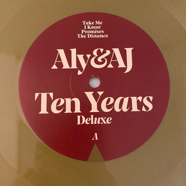 Used Vinyl Aly & AJ – Ten Years LP USED VG++/VG++ Gold Vinyl Deluxe Edition SIGNED J081524-08