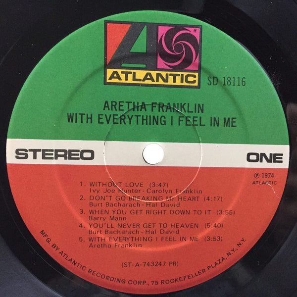Used Vinyl Aretha Franklin - With Everything I Feel in Me LP NM-VG++ USED 5399