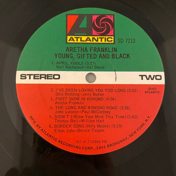 Used Vinyl Aretha Franklin – Young, Gifted And Black LP USED VG++/VG+ 1972 Pressing J050924-02