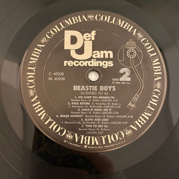 Used Vinyl Beastie Boys – Licensed To Ill LP USED VG+/VG+ 1986 Original Pressing J040424-08