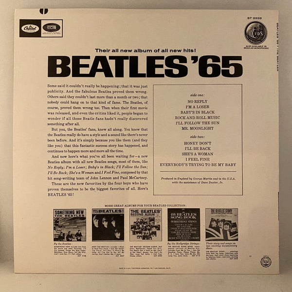 Used Vinyl Beatles – Beatles '65 LP USED NM/VG++ 1971 US Pressing J091424-03