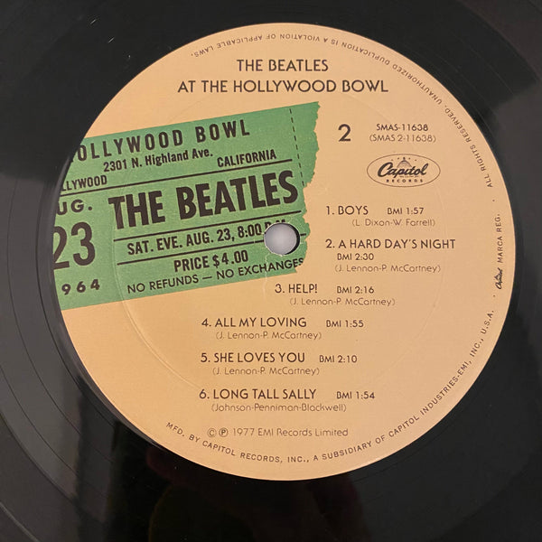 Used Vinyl Beatles – The Beatles At The Hollywood Bowl LP USED VG+/VG++ 1977 Pressing J091424-08