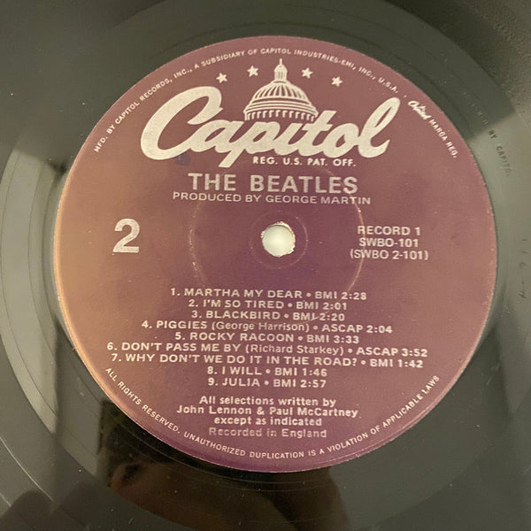 Used Vinyl Beatles – The Beatles (White Album) 2LP USED VG+/VG+ 1978 Purple Label Pressing J100823-02