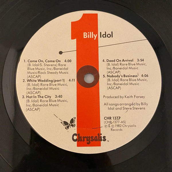 Used Vinyl Billy Idol – Billy Idol LP USED VG++/VG++ 1982 Pressing J092724-05