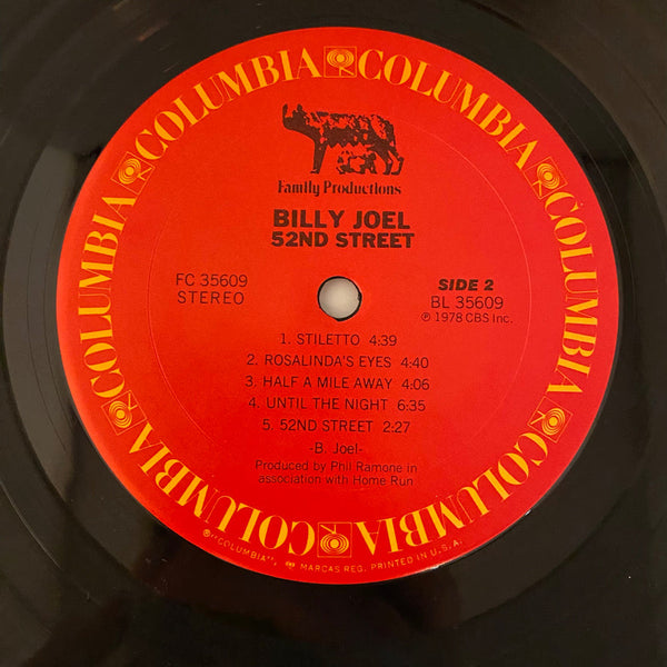 Used Vinyl Billy Joel – 52nd Street LP USED NM/VG J091023-09