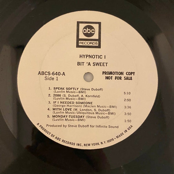 Used Vinyl Bit 'A Sweet – Hypnotic I LP USED VG++/VG White Label Promo J111323-15