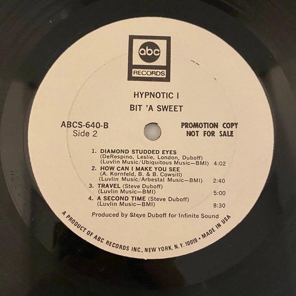 Used Vinyl Bit 'A Sweet – Hypnotic I LP USED VG++/VG White Label Promo J111323-15