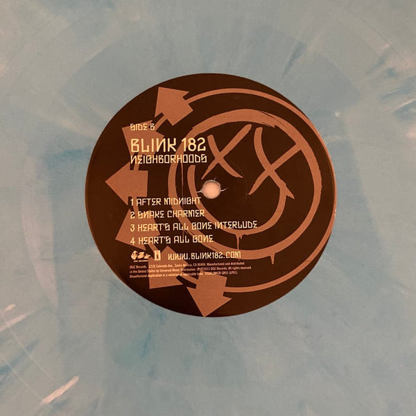 Used Vinyl Blink-182 – Neighborhoods 2LP USED VG++/VG++ 2011 Blue/White Vinyl Pressing J092124-11