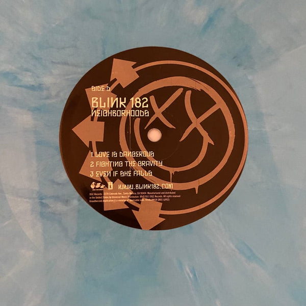 Used Vinyl Blink-182 – Neighborhoods 2LP USED VG++/VG++ 2011 Blue/White Vinyl Pressing J092124-11