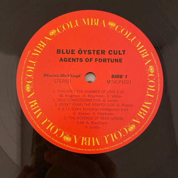 Used Vinyl Blue Öyster Cult – Agents Of Fortune LP USED NM/NM 180 Gram 2014 Pressing J052024-09