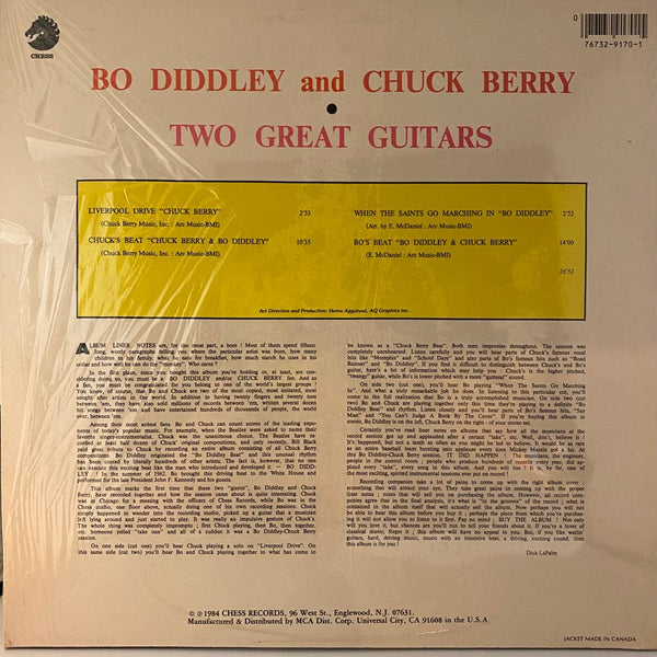 Used Vinyl Bo Diddley / Chuck Berry – Two Great Guitars LP USED VG++/NM J011923-26