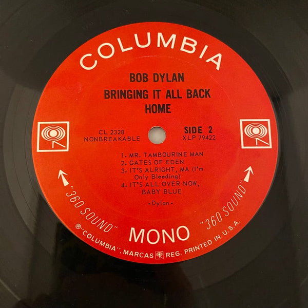 Used Vinyl Bob Dylan – Bringing It All Back Home LP USED VG++/VG+ 1965 2-Eye Mono Pressing J071424-09