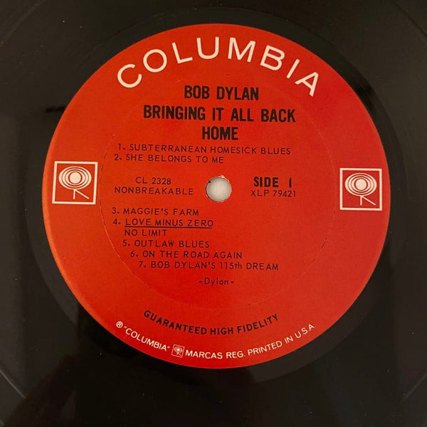 Used Vinyl Bob Dylan – Bringing It All Back Home LP USED VG++/VG 1965 Original Mono Pressing J090423-05