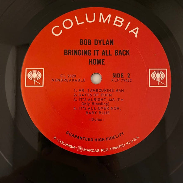 Used Vinyl Bob Dylan – Bringing It All Back Home LP USED VG++/VG 1965 Original Mono Pressing J090423-05