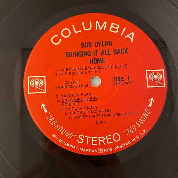 Used Vinyl Bob Dylan – Bringing It All Back Home LP USED VG+/VG+ 2-Eye 1965 Pressing J011923-11