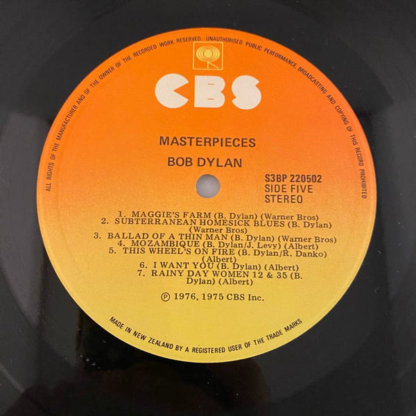 Used Vinyl Bob Dylan – Masterpieces 3LP USED VG++/G+ 1978 Australian Pressing J062924-15