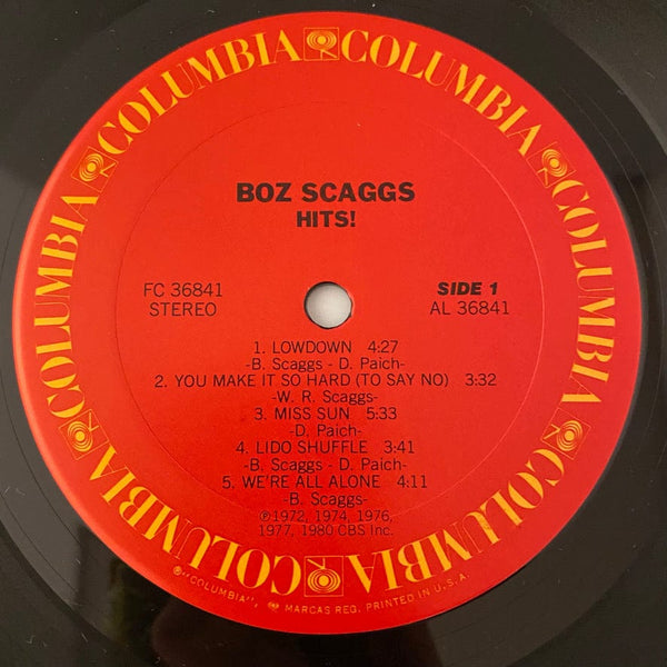 Used Vinyl Boz Scaggs - Hits! LP USED NM/NM J072422-05