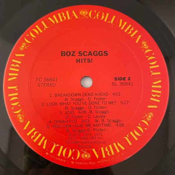 Used Vinyl Boz Scaggs - Hits! LP USED NM/NM J072422-05