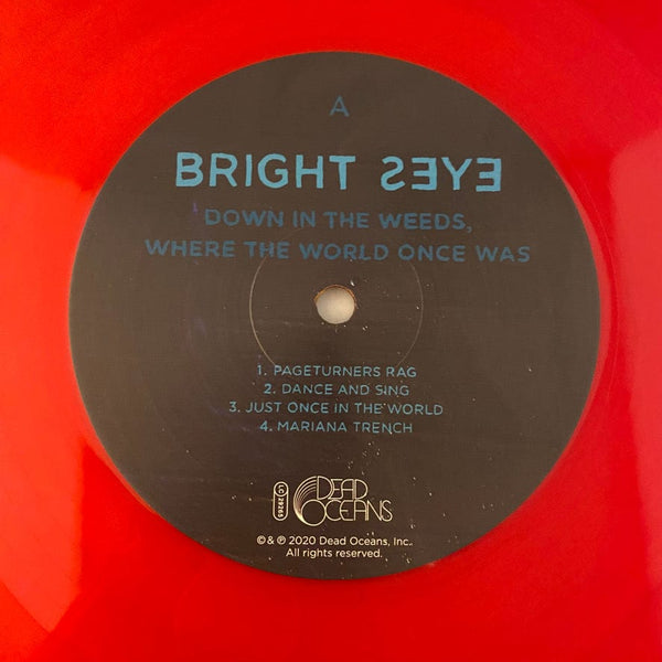 Used Vinyl Bright Eyes – Down In The Weeds, Where The World Once Was 2LP USED NM/NM Red & Orange Vinyl Side D Etching J070223-15