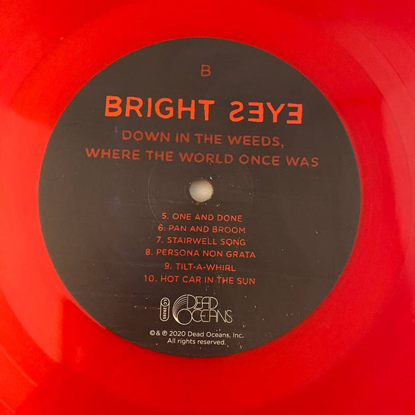 Used Vinyl Bright Eyes – Down In The Weeds, Where The World Once Was 2LP USED NM/NM Red & Orange Vinyl Side D Etching J070223-15