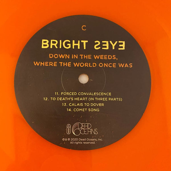 Used Vinyl Bright Eyes – Down In The Weeds, Where The World Once Was 2LP USED NM/NM Red & Orange Vinyl Side D Etching J070223-15