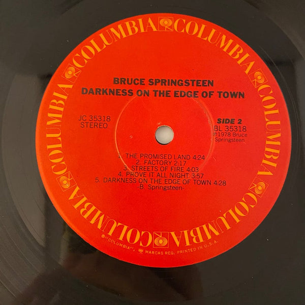 Used Vinyl Bruce Springsteen – Darkness On The Edge Of Town LP USED VG++/VG J052923-24