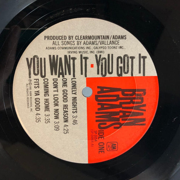 Used Vinyl Bryan Adams - You Want It, You Got It LP VG++/VG+ USED I011022-001