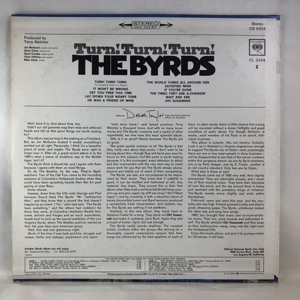 Used Vinyl Byrds - Turn! Turn! Turn! LP VG++-VG++ USED 10082