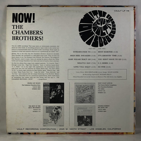 Used Vinyl Chambers Brothers - Now! Live LP VG-VG+ USED 12585