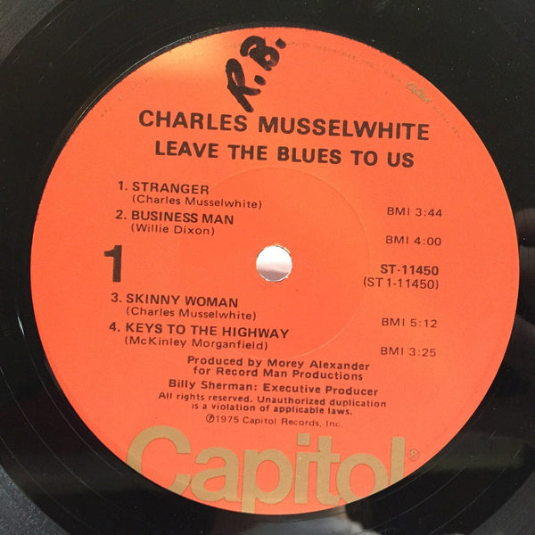 Used Vinyl Charles Musselwhite - Leave the Blues to Us LP VG++-VG+ USED 5763