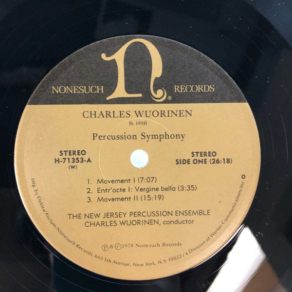 Used Vinyl Charles Wuorinen - Percussion Symphony LP VG++/VG++ USED I010222-019