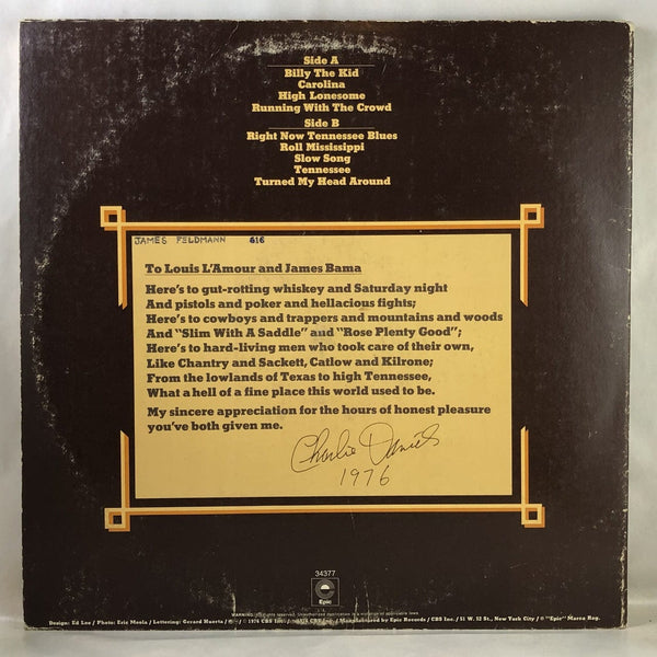 Used Vinyl Charlie Daniels Band - High Lonesome LP VG++-G USED V2 12437