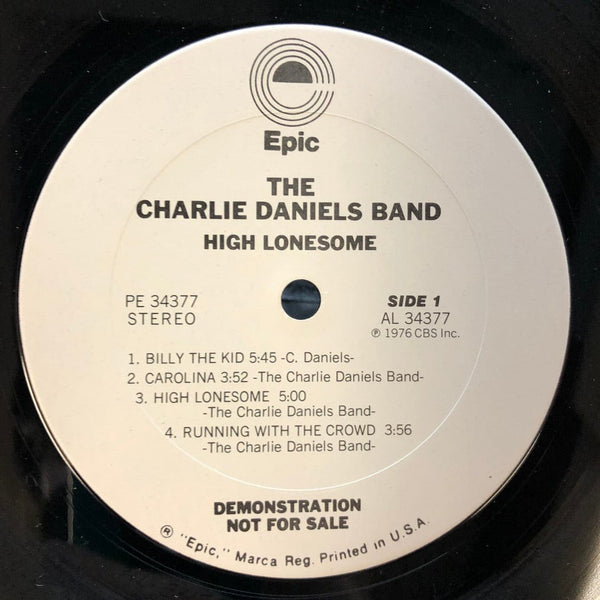 Used Vinyl Charlie Daniels Band - High Lonesome LP VG++/VG+ Promo USED I010322-050