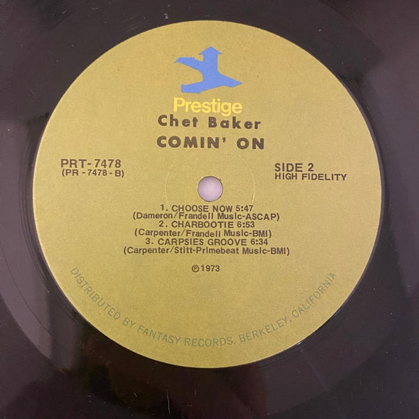 Used Vinyl Chet Baker Quintet – Comin' On With The Chet Baker Quintet LP USED NM/VG+ J070724-17