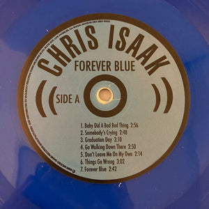 Used Vinyl Chris Isaak – Forever Blue LP USED VG++/NM 2015 Blue Vinyl 180 Gram J090124-09