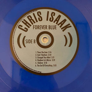 Used Vinyl Chris Isaak – Forever Blue LP USED VG++/NM 2015 Blue Vinyl 180 Gram J090124-09