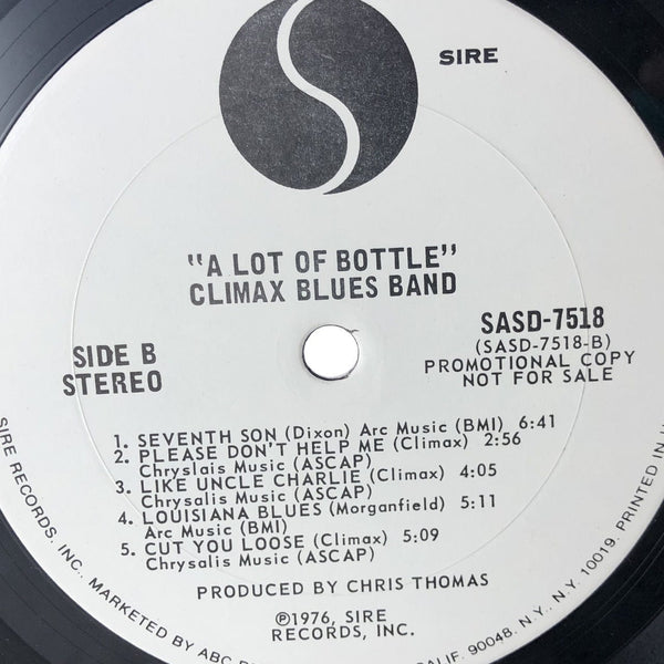 Used Vinyl Climax Blues Band - A Lot Of Bottle LP Promo VG++-VG USED 11483