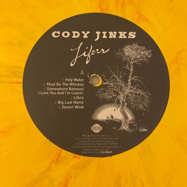 Used Vinyl Cody Jinks – Lifers LP USED NM/NM Numbered Yellow w/ Red Splatter Vinyl J083124-01