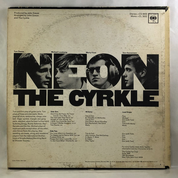Used Vinyl Cyrkle - Neon LP VG-G USED 13167