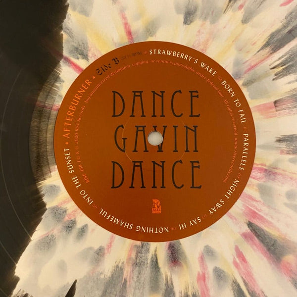 Used Vinyl Dance Gavin Dance – Afterburner LP USED NM/NM White/Black Swirl w/ Red & Yellow Splatter Vinyl J080723-01