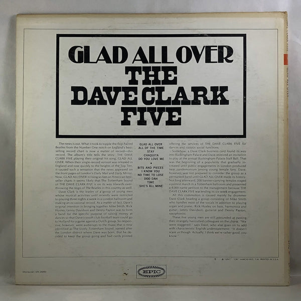 Used Vinyl Dave Clark Five - Glad All Over LP VG-VG+ USED 12094