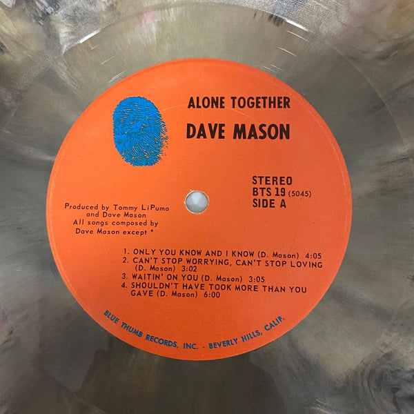Used Vinyl Dave Mason - Alone Together LP USED VG++/VG+ COLOR VINYL J061122-14