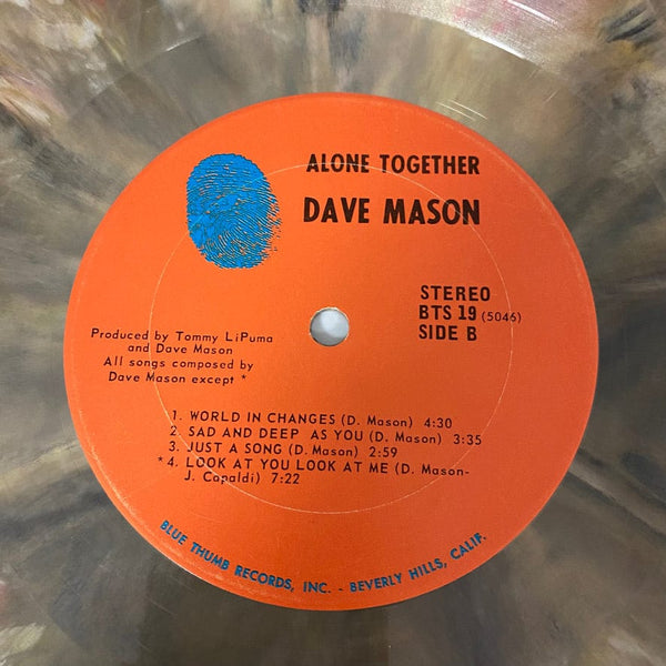 Used Vinyl Dave Mason - Alone Together LP USED VG++/VG+ COLOR VINYL J061122-14