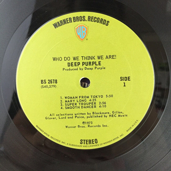 Used Vinyl Deep Purple - Who Do We Think We Are LP VG+-VG+ USED 4075