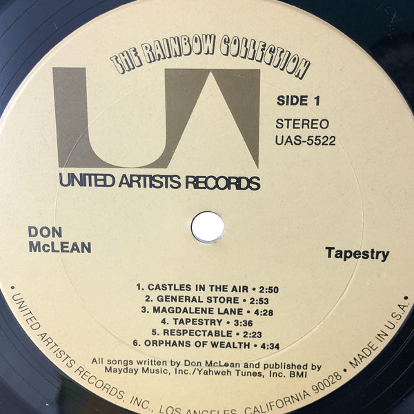 Used Vinyl Don McLean - Tapestry LP VG++-VG++ USED V2 12307