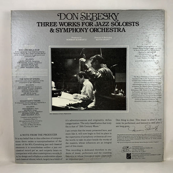 Used Vinyl Don Sebesky - Three Works For Jazz Soloists LP NM-VG++ USED 7059