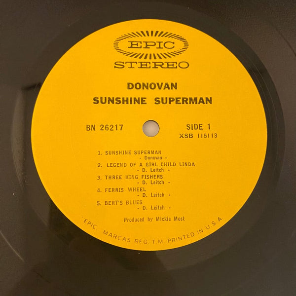 Used Vinyl Donovan – Sunshine Superman LP USED VG+/VG+ 1966 Pressing J081524-02